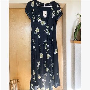 Free People Floral Midi Dress, Brand New, SzSmall